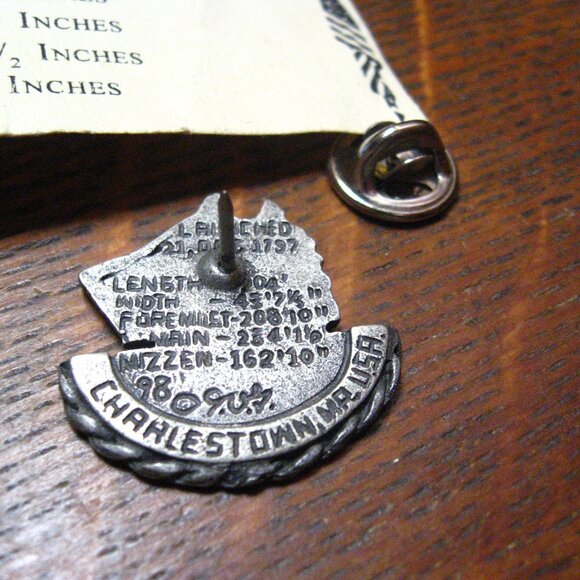 USS Constitution 1998 Anniversary Lapel Pin Card - Picture 6 of 9